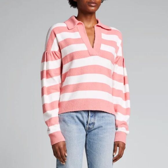 NWT Tanya Taylor Maisie Knit Top Salmon Rose Sweater 2X - Picture 10 of 13